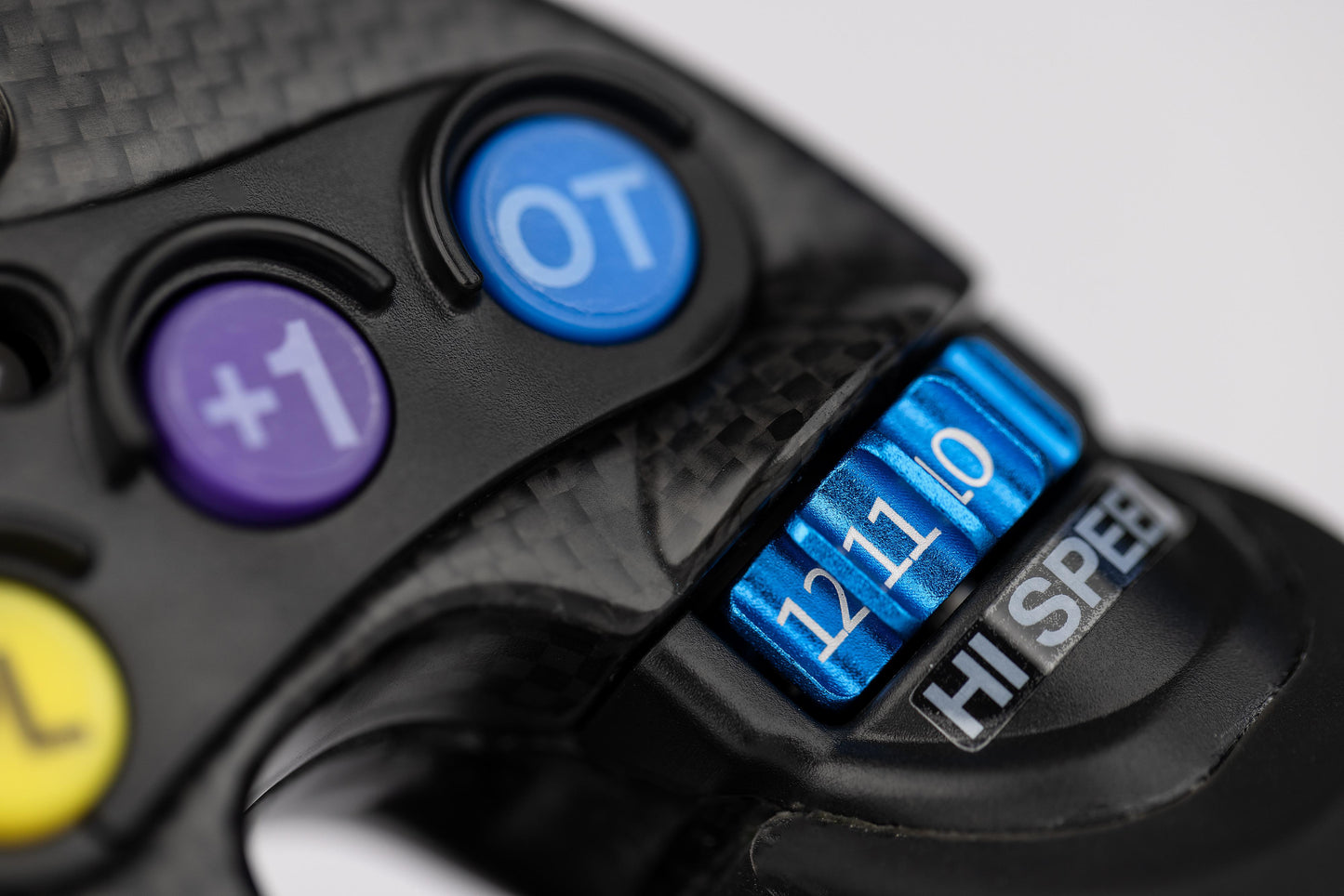Front authentic buttons on the Mercedes-AMG PETRONAS Formula One Team Sim Racing Steering Wheel (2024/2025).