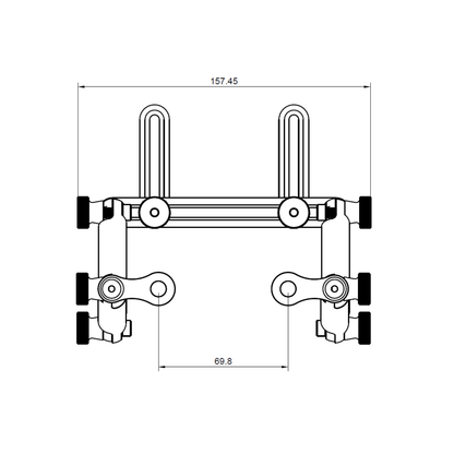 DDU mount showing dimensions
