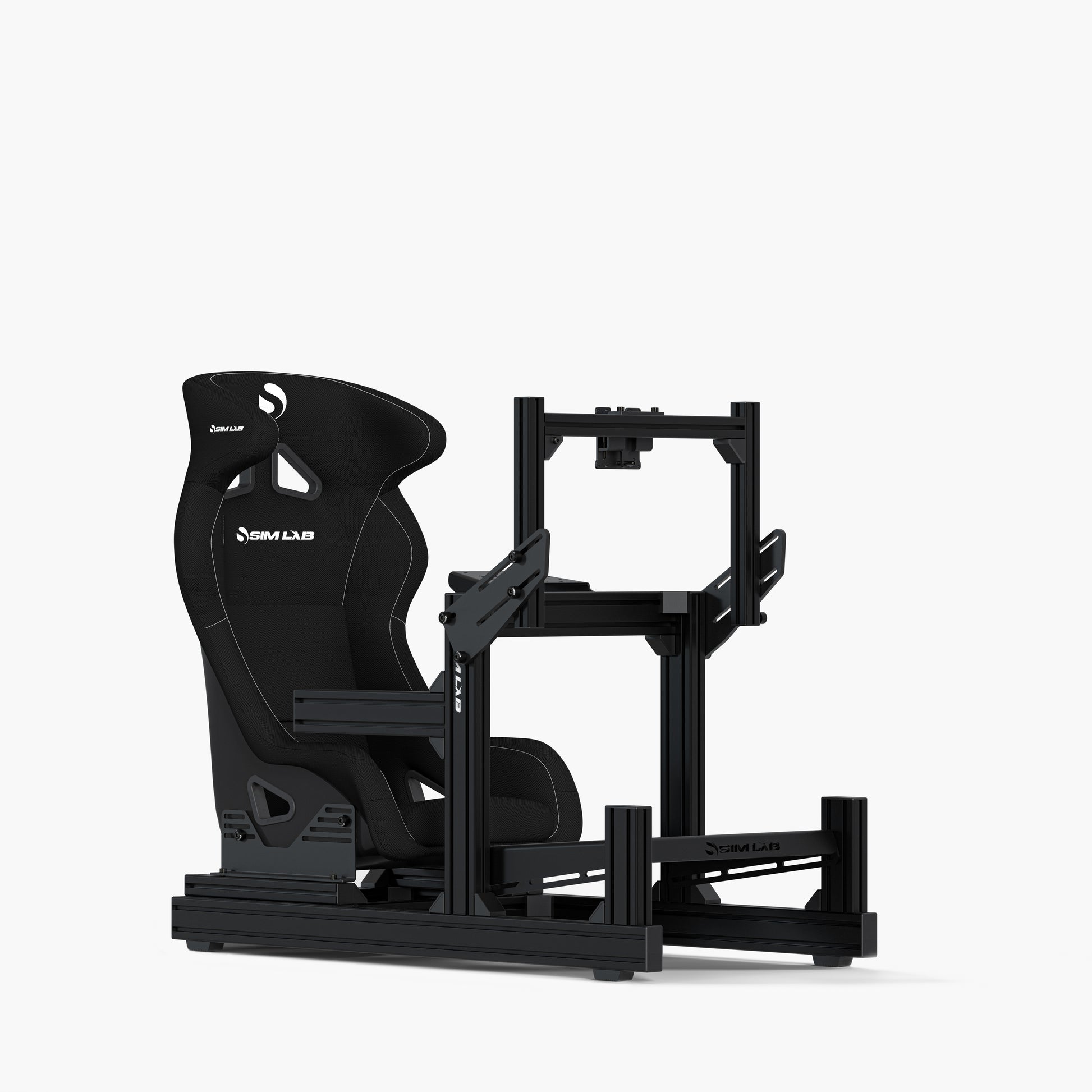 GT1 Evo cockpit with the Speed black seat and the single Integrated monitor mount. 
