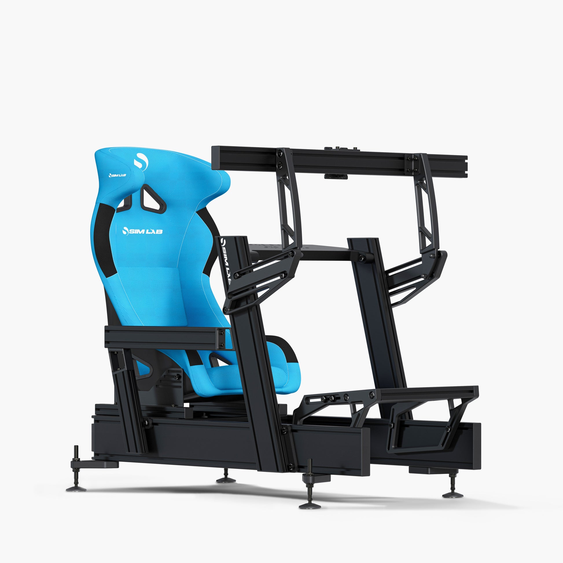 P1X Pro with Wheel Deck, SPEED1 Blue and Vario Single Monitor Mount