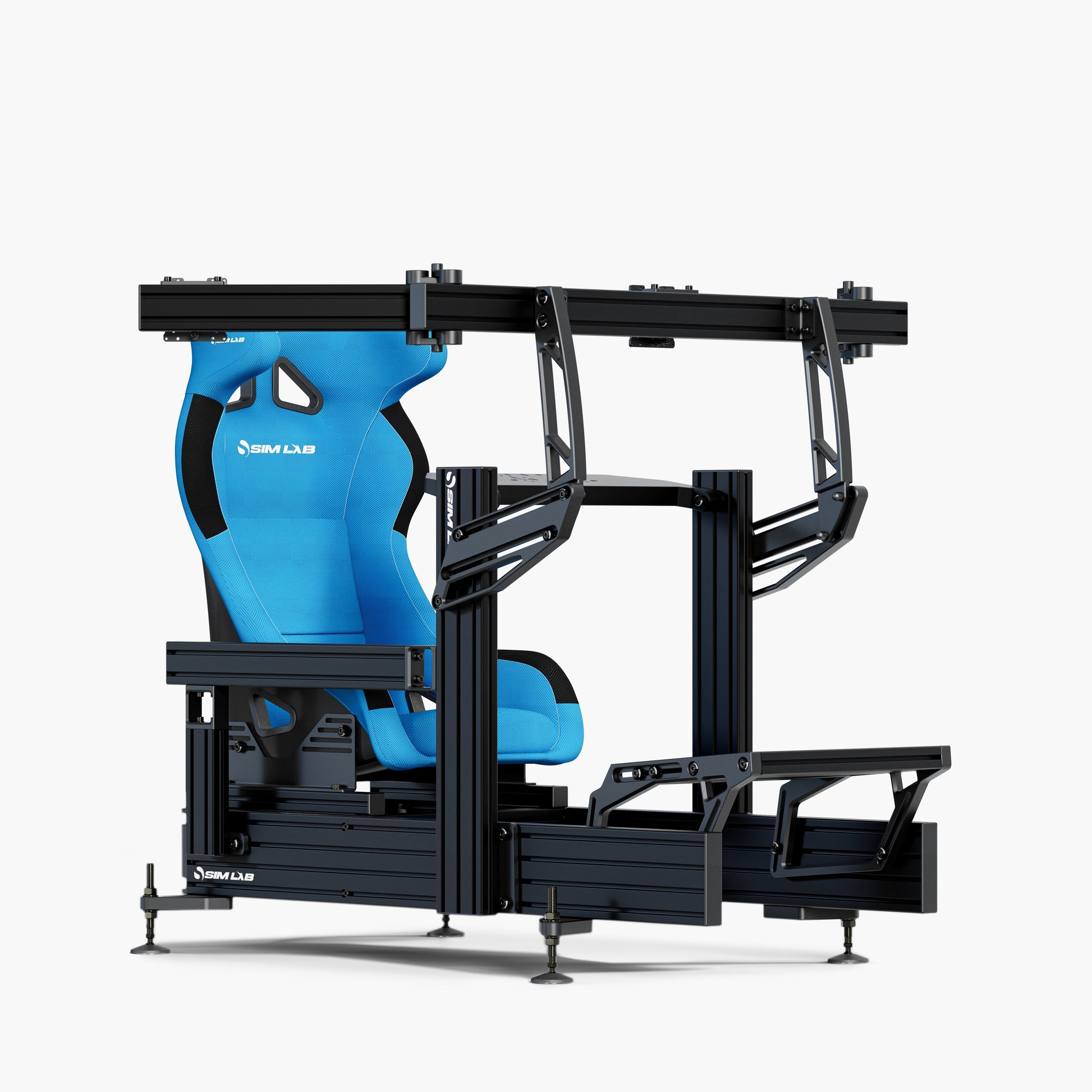 P1X Ultimate with the wheeldeck mount, triple Integrated monitor mount, and Speed blue seat.