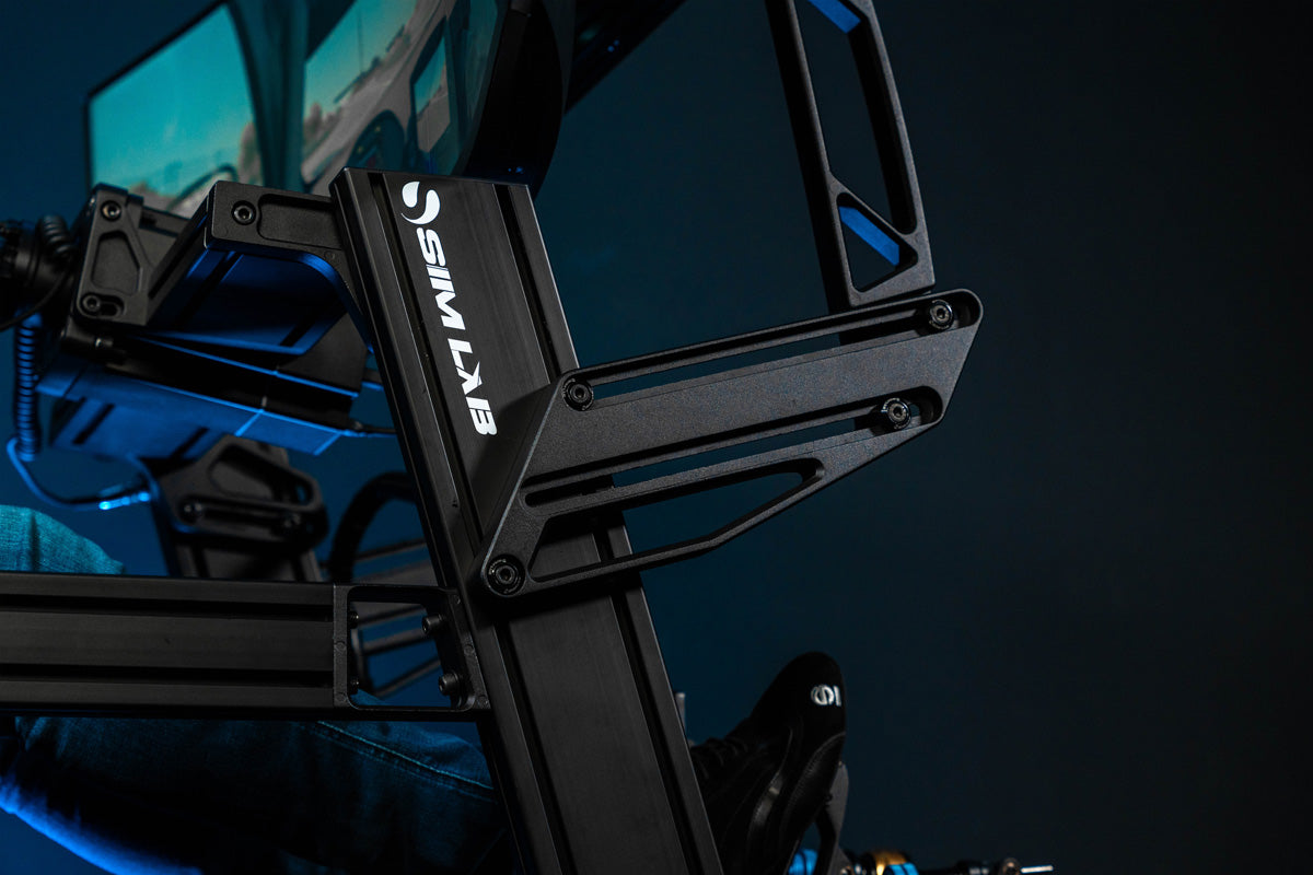 Futuristic design of the P1X PRO sim racing cockpit